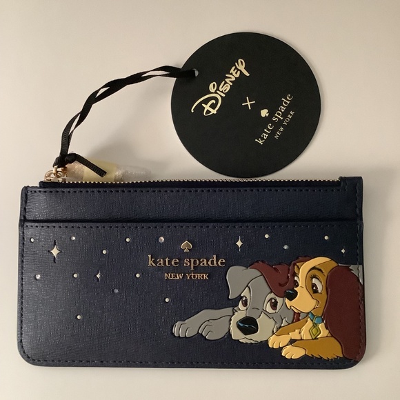 Kate Spade Disney X Kate Spade Lady And The Tramp Large Card Holder KH620 NWT - Picture 5 of 6